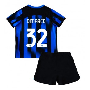 Inter Milan Federico Dimarco #32 Replika Babytøj Hjemmebanesæt Børn 2023-24 Kortærmet (+ Korte bukser)